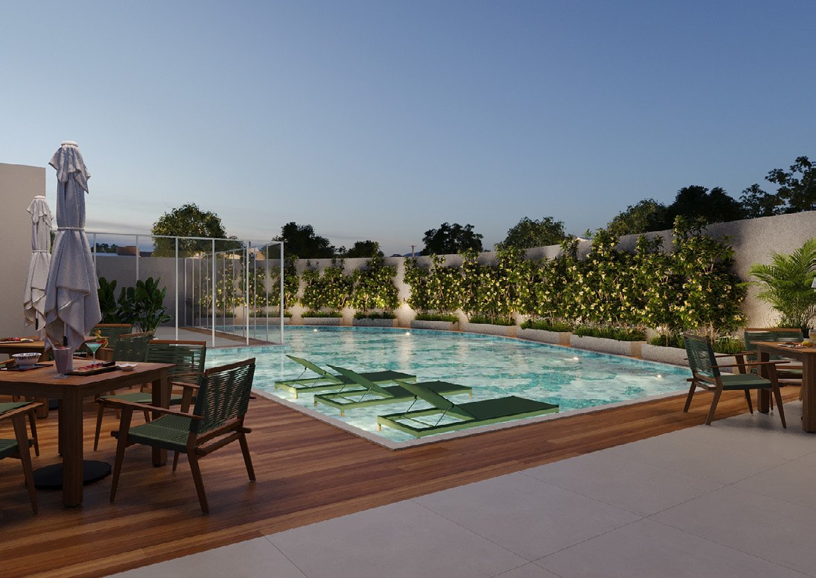 Piscina de 100m²